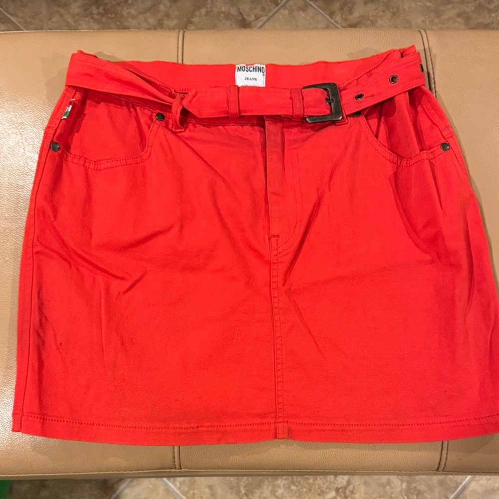 Moschino Bold Red Mini Skirt